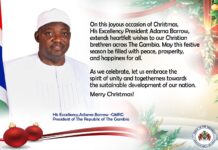President Barrow Calls for Religious Tolerance in a Christmas Message