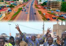 Barrow Opens 50km Brufut Roads as He Hits Out at BAC & Political Rivals